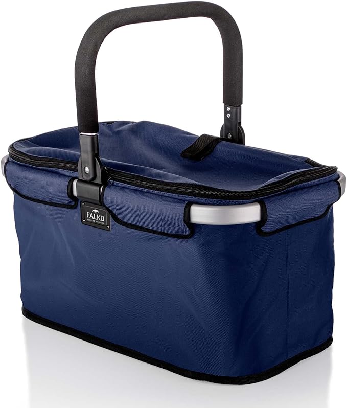 Genius A14363 Einkaufskorb Falko Premium Blau | Einkaufstasche 22l groß, faltbar, mit Deckel | Tragekorb mit Aluminium-Griff für unterwegs Genius A14363 Einkaufskorb Falko Premium Blau | Einkaufstasche 22l groß, faltbar, mit Deckel | Tragekorb mit Aluminium-Griff für unterwegs