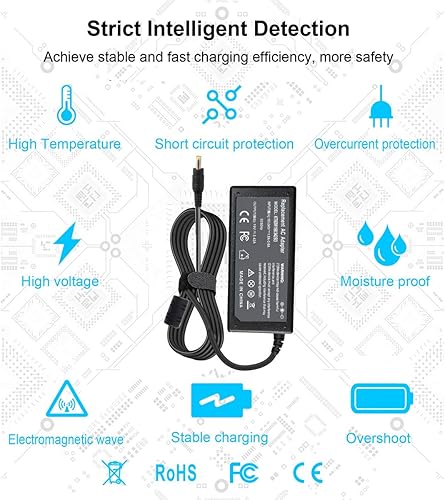 Miniatura 5 de Cargador adaptador de CA de 65 W, 19 V, 3.42 A, compatible con Acer Aspire V5 V3 V7 S3 E1 R3 R7 M5 E1 5349 5750 5250 7560 AS7750, Monitor S202HL