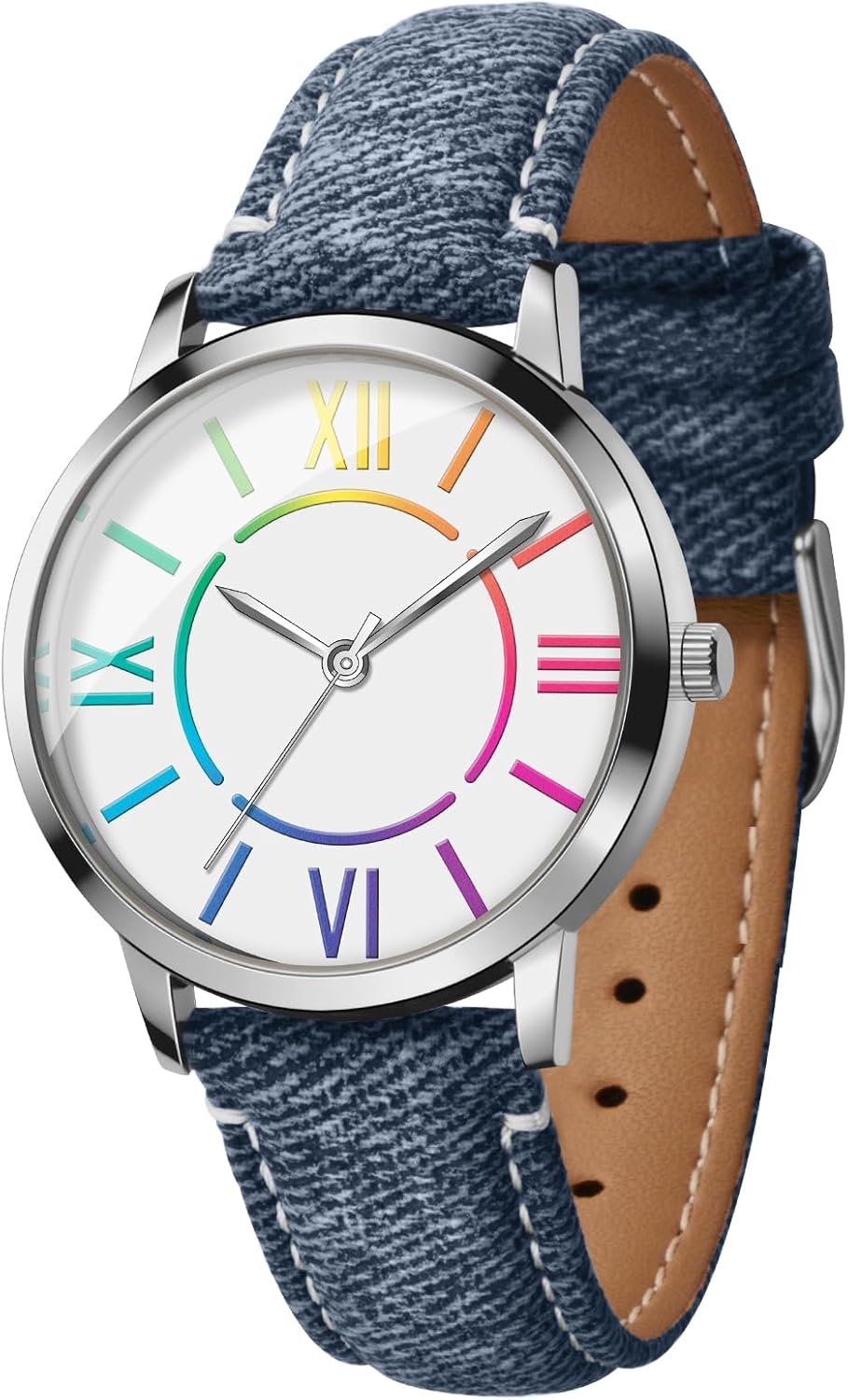 Bisley Fashion Analog Watch for Women Colorful Roman Numerals Watch Waterproof