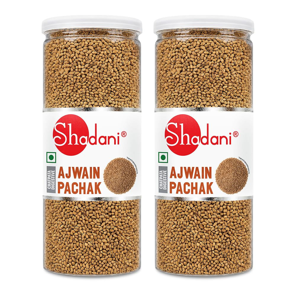 Shadani Ajwain (Can Of 215 grams Ajwain) Pachak Special Indian Ajwain | Carom seeds & Herbs | Relieve Indigestion, Gas & Bloating (Pack of 2, 2)-image-34
