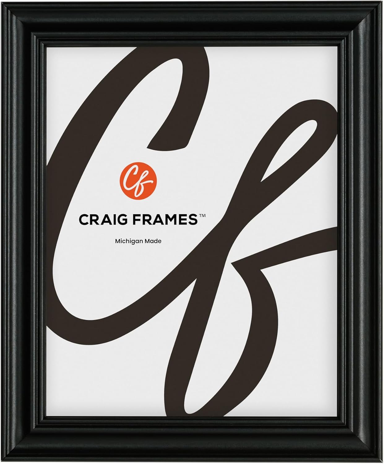 Craig Frames Value Added 5x5 White Picture Frame with Easel for Tabletop Display
