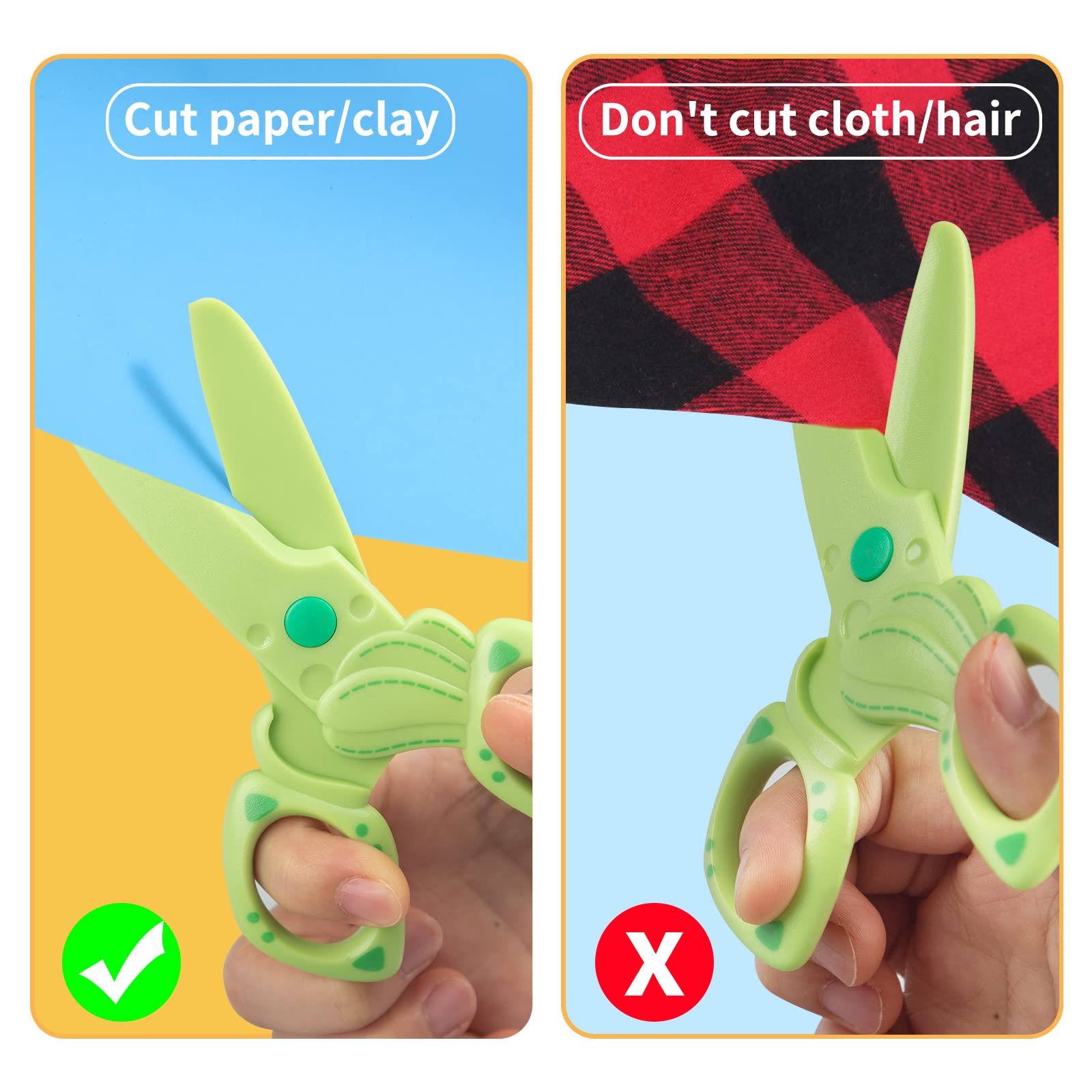 4 Pack Peuter Schaar, Veiligheid Schaar Voor Kinderen, Plastic Kinderen Veiligheidsschaar Dual Colour Kleuter Training Schaar Voor Snijgereedschap Papier