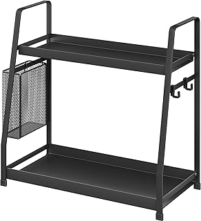 Sponsored You’re seeing this ad based on the product’s relevance to your search query.Learn more about this advertisement OROPY 2 Tier Spice Rack for Worktop, Metal Standing Kitchen Storage Organiser Shelf, Vertical Spice Jars Rack, Black