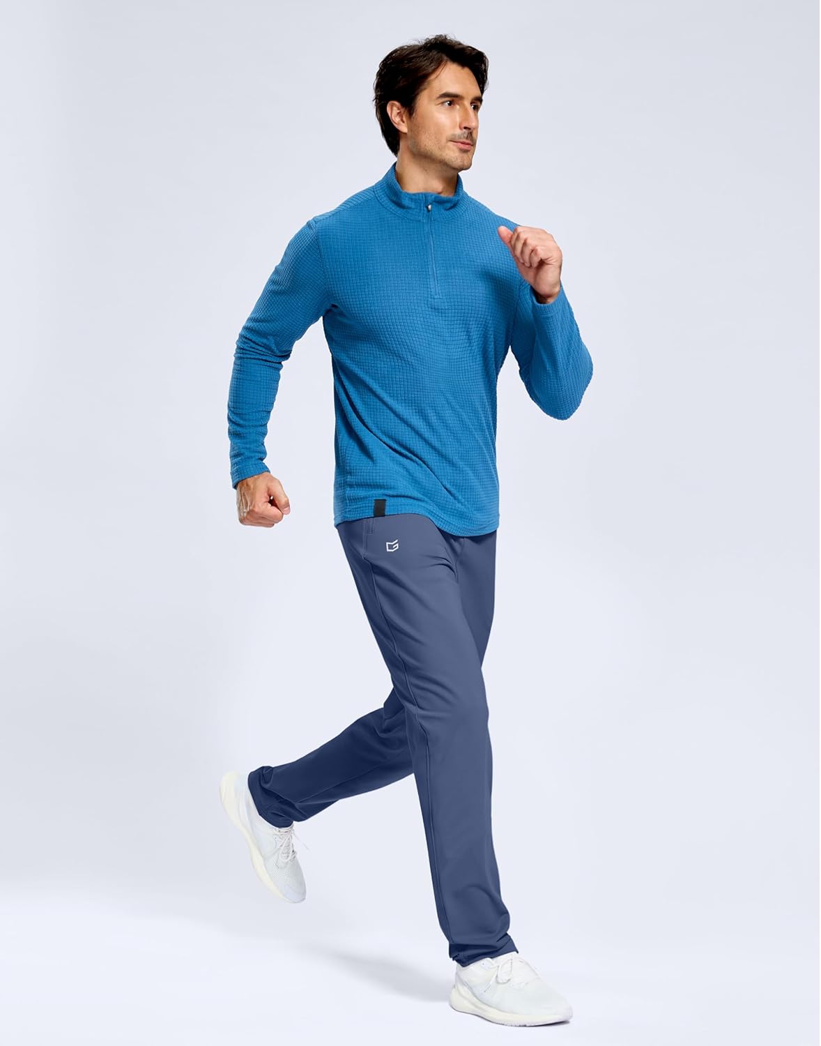 Men's Fleece Lined Winter Pants 32"/34"/36" Inseam Tall Sweatpants with Zipper Pockets Warm Athletic Joggers Men - Image 3