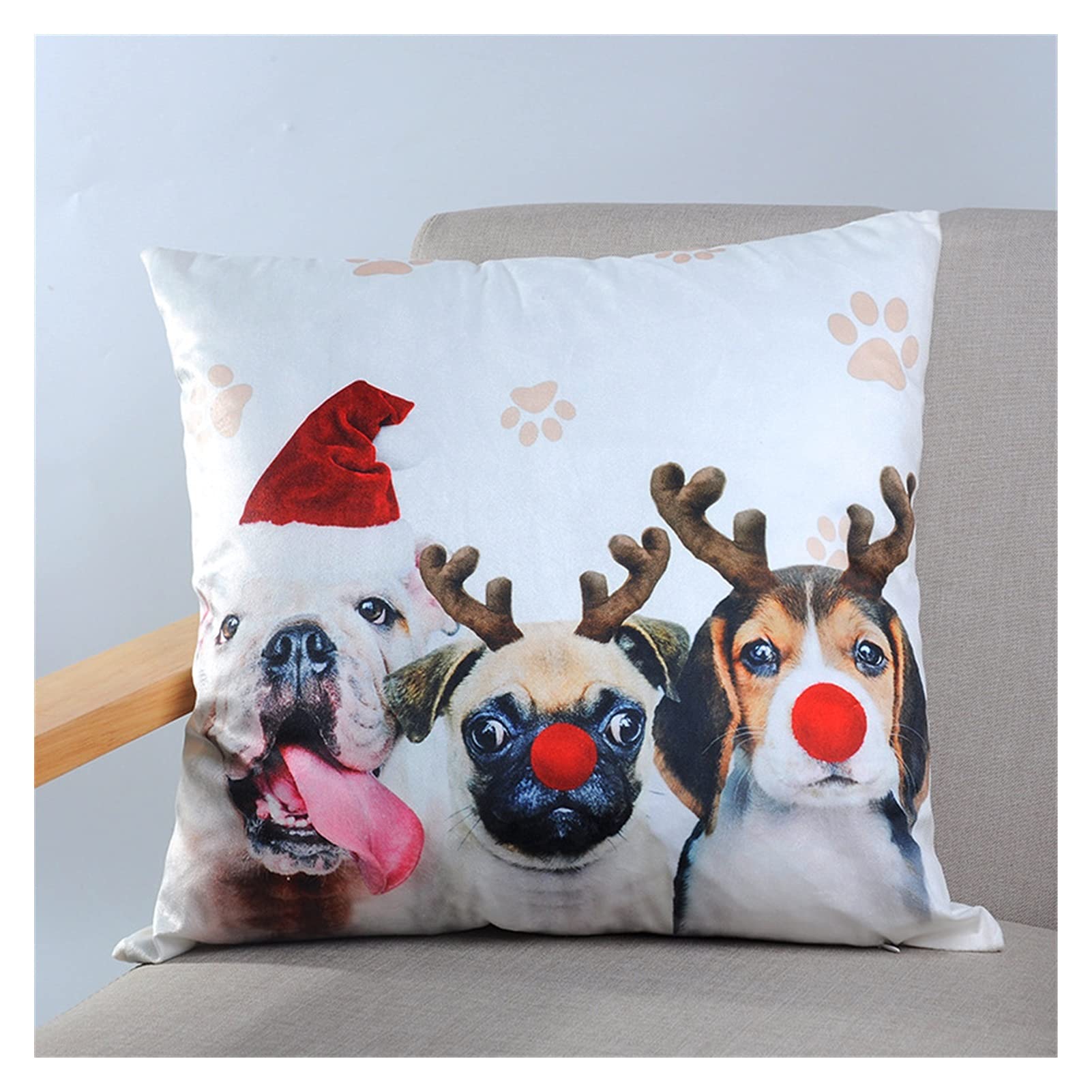 Toggle Switch Pillow Case Digital Printed Animal Pillow Case Flannel Custom Pillow Cover Short Plush Office Car Cushion Sofa Pillow Cover Home (Color :, Size : 45X45CM)
