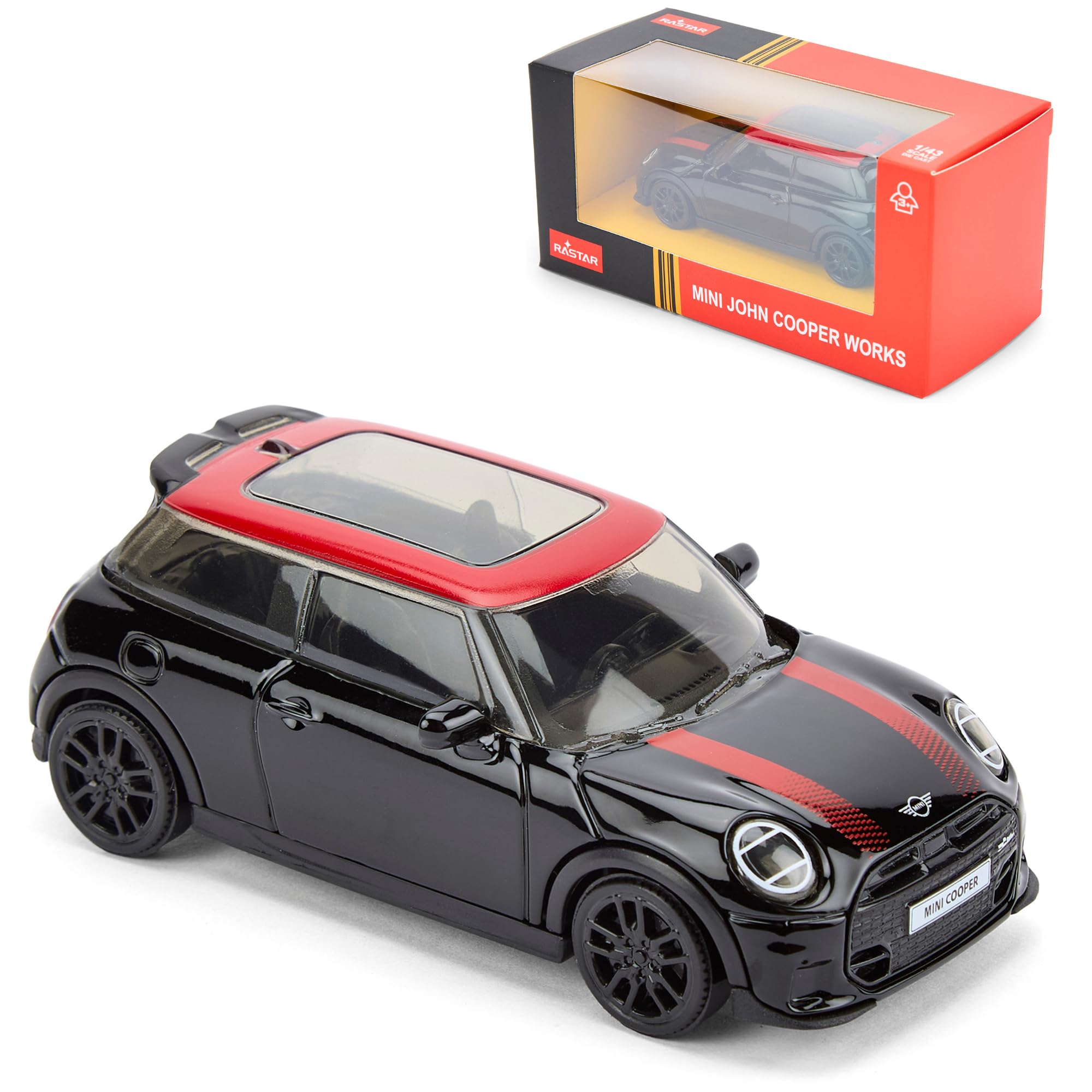 CMJ Mini John Cooper Works 1:43 Scale Model Car - Black | Detailed