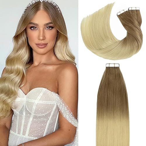 Vista 128 de Lacer Extensiones de cabello humano con cinta adhesiva, 20 pulgadas, color negro natural, 100% virgen, extensiones de cabello humano de doble cara