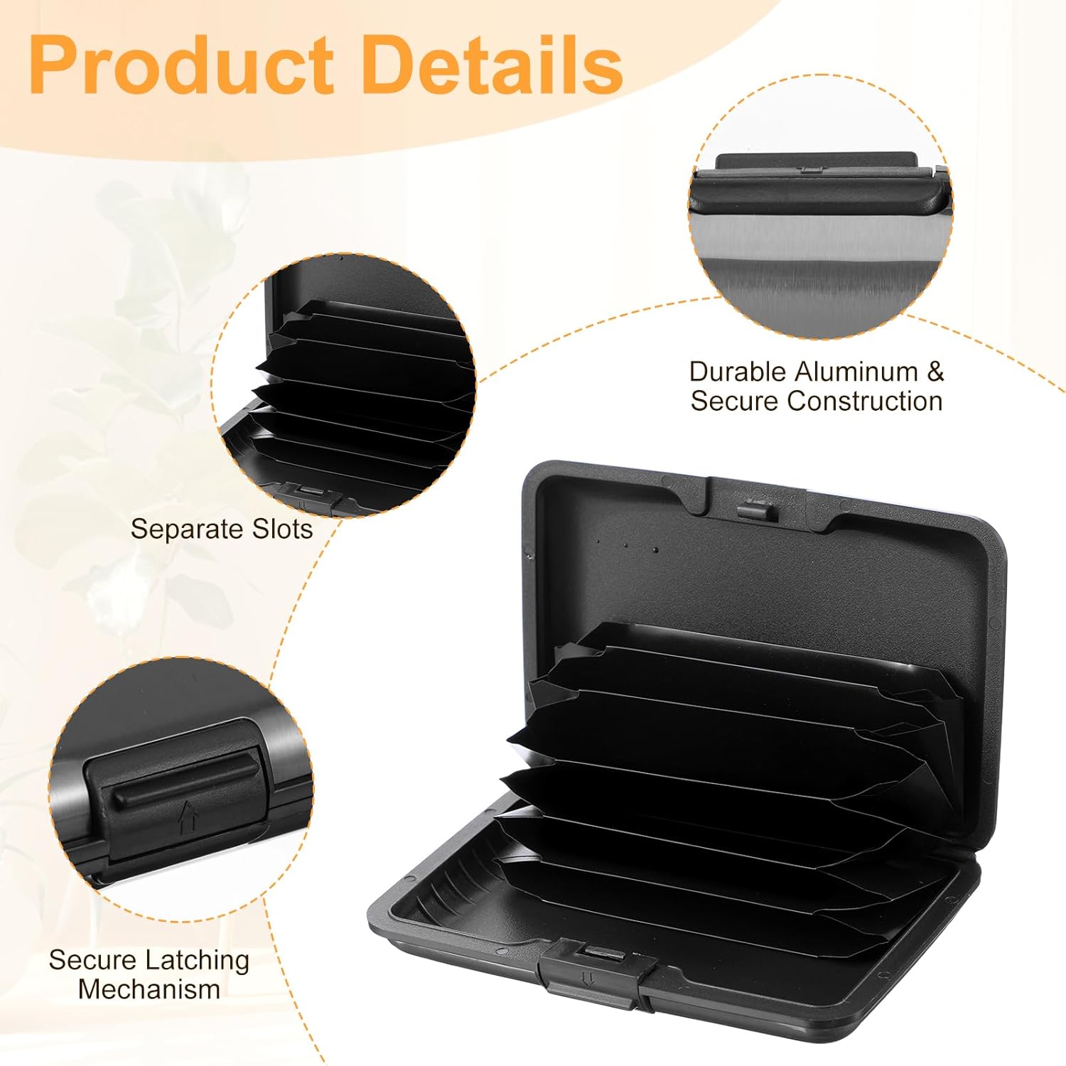 12 Pack RFID Blocking Metal Credit Card Holder - Slim Aluminum Business Card Wallet Case with Secure Clasp for Men & Women (11 Assorted Colors) - Image 3