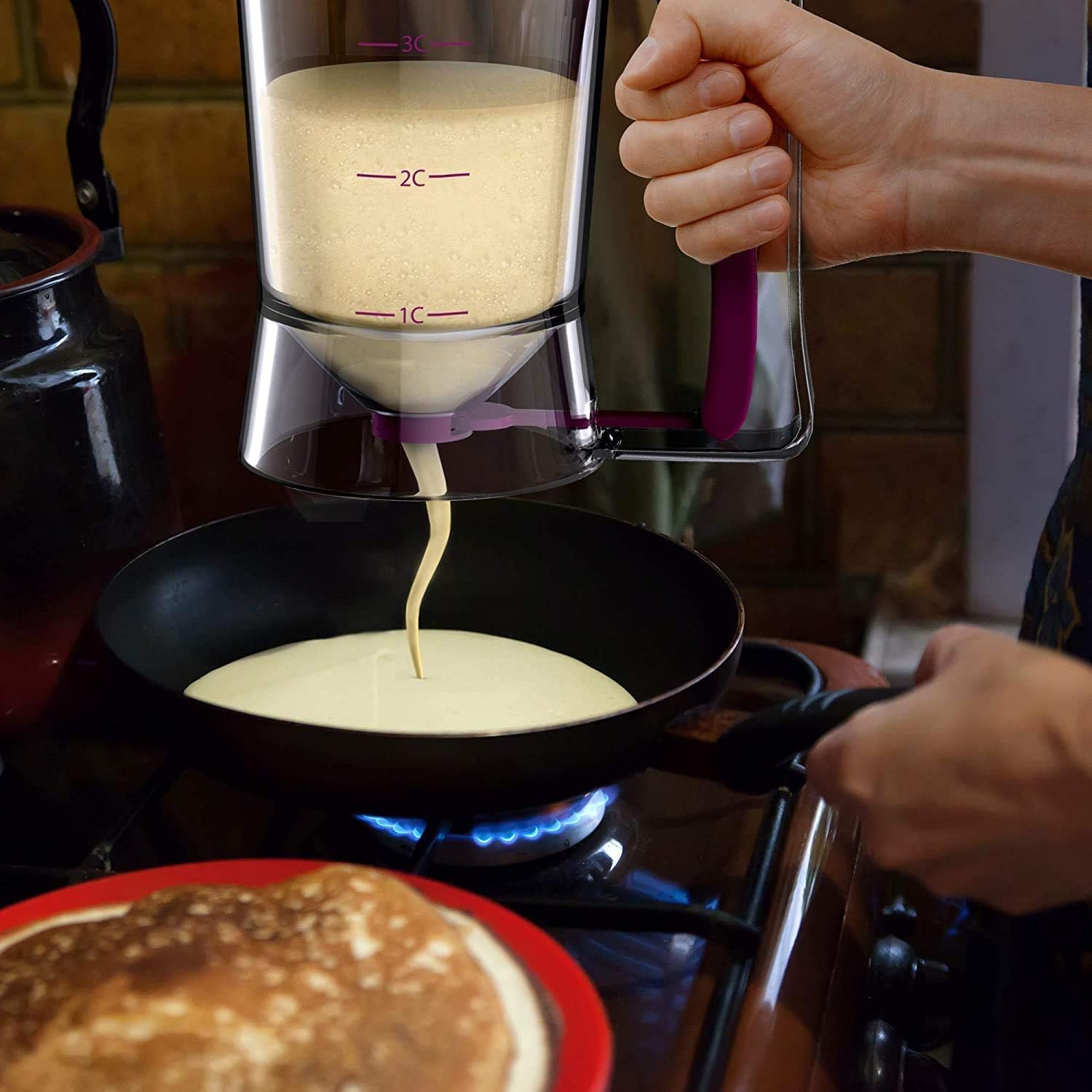 Pancake Cupcake Batter Dispenser - Perfect Baking Tool for Cupcakes Waffles, Muffin Mix, Crepes, Cake or Any Baked Goods