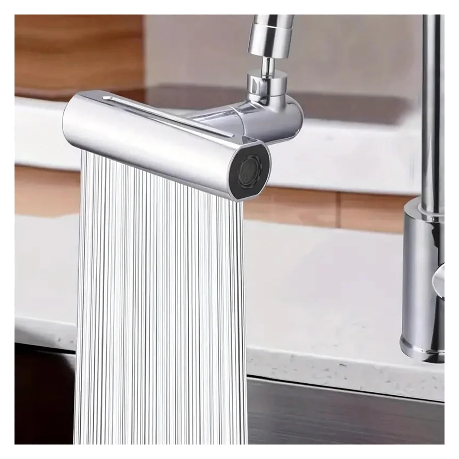 Évier chaud et froid sans éclaboussure via douche de cuisine