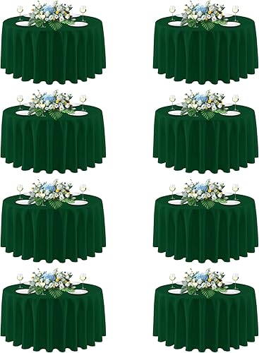 Miniatura 72 de sancua - Manteles blancos rectangulares, paquete de 8 manteles para mesas de 6 pies - Fundas de mesa lavables de poliéster para bodas, fiestas de