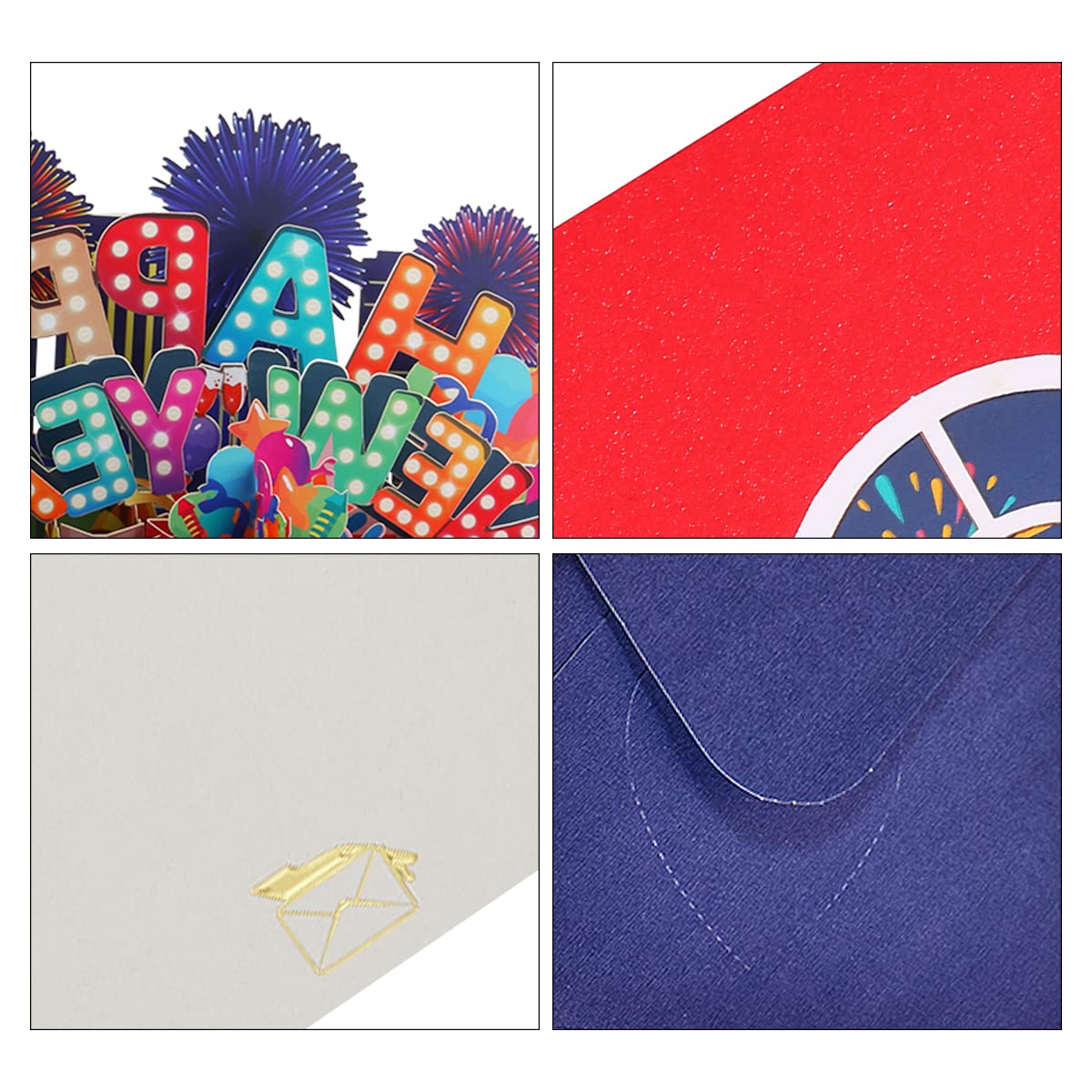 Jagowa 1 Pcs 3D Christmas Card - Pop Up Greeting Card with Envelope, Gift for Xmas & New Year Celebration - Image 3