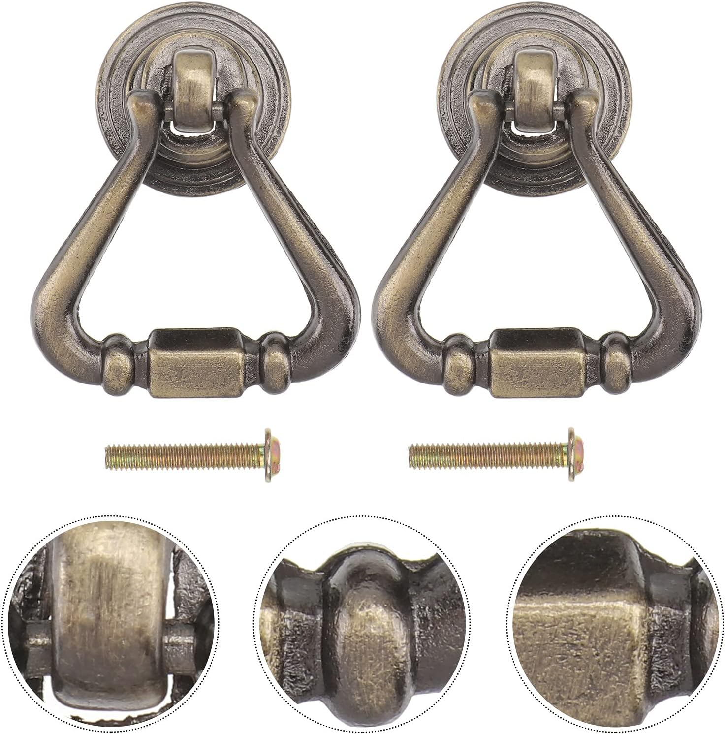 Tinksky Antique Cabinet Cupboard Wardrobe Drawer Knob Door Pull Handle - 1 Pair