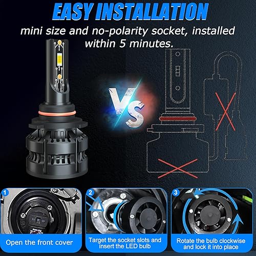 Miniatura 8 de WVKVII Bombillas LED compatibles con Toyota Camry (2007-2014), bombillas LED 9005 + bombillas LED H11 + bombillas LED de luz antiniebla H11, 6000 K,