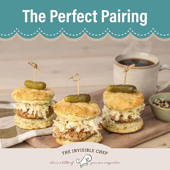 The Invisible Chef Buttermilk Herb Biscuit Mix Flaky Homemade Biscuit Baking Mix with Savory Herb Flavor Easy to Prepare for Breakfast, Sides & Everyday Meals 12.35 oz (350g)