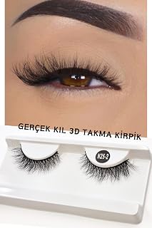 ruby face Doğal Görünümlü Gerçek Kıl Tam Boy İpek Takma Kirpik (1 Çift) - Mink Eyelash No: N25-2