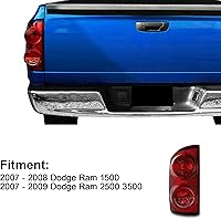 Vista 5 de Luz Trasera Izquierda Compatible con 2007 2008 Dodge Ram 1500/07 08 09 Ram 2500 3500 Luz de Freno Trasera