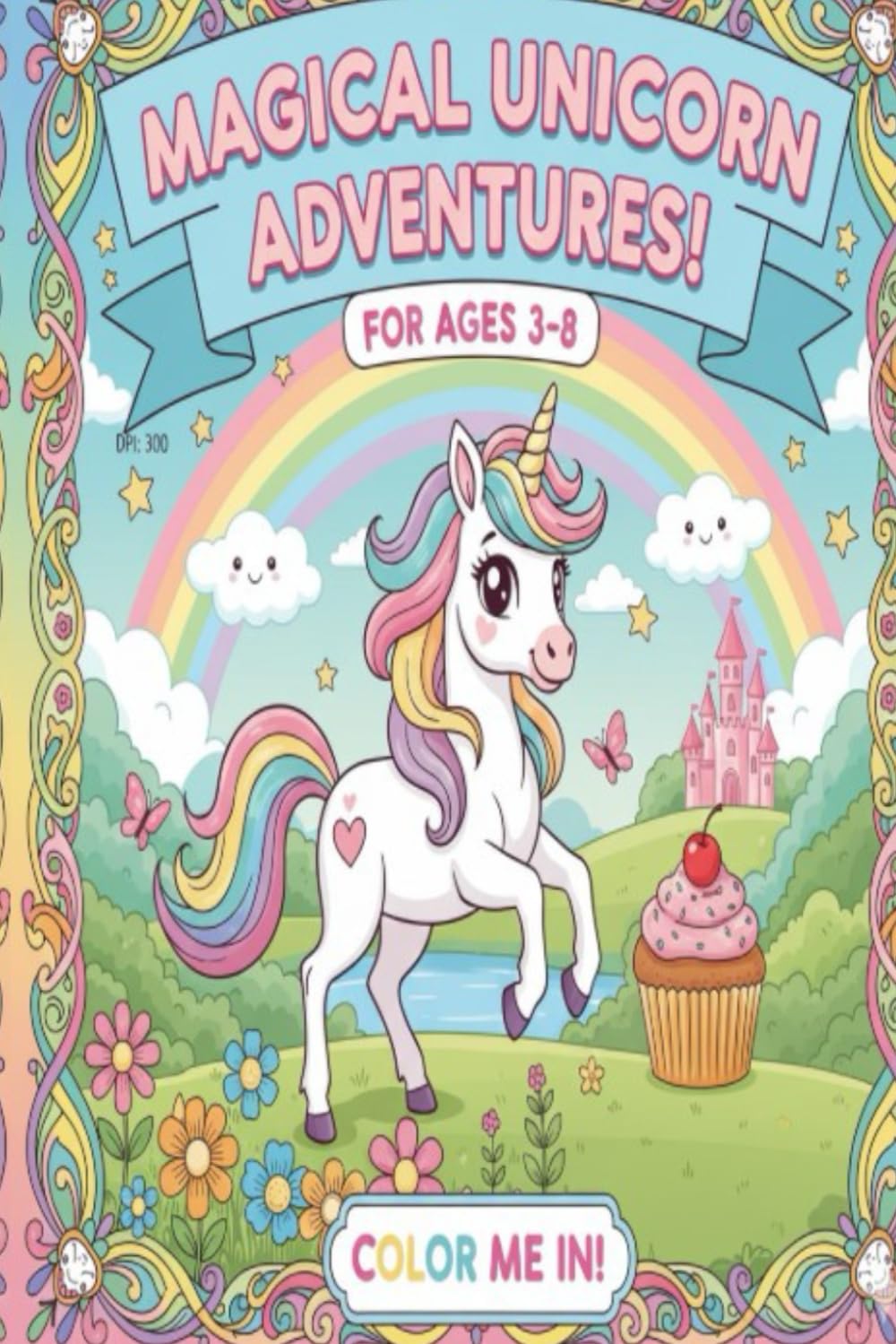 Magical Unicorn Adventures!: Coloring book