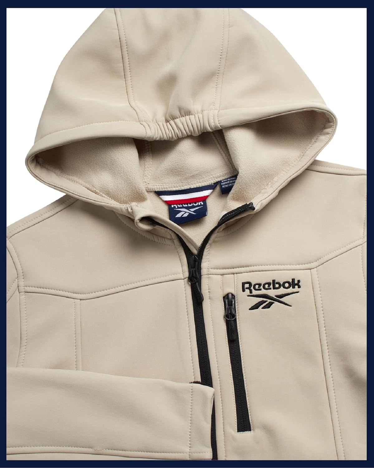 Reebok Boys Fleece Jacket - Polar Fleece Lined Wind & Water Resistant Softshell Winter Jacket - Outdoor Winter Coat for Boys - Image 6