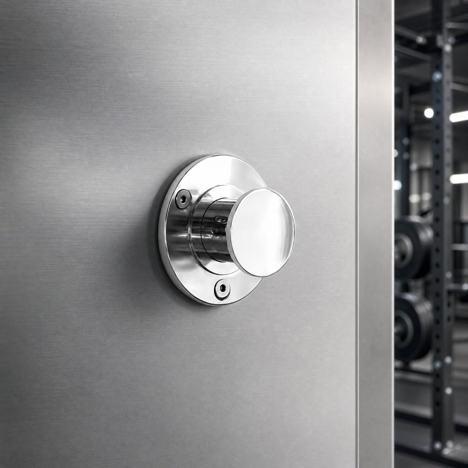 Qianly Portadiscos Acero Pared Ahorra Espacio Organizador Platos Pesas Montado en Pared Compacto Discos con Acero Al Carbono