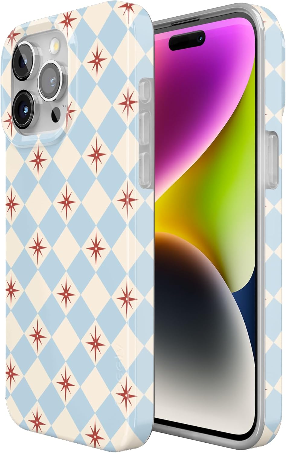Casely iPhone 15 Pro Case | Chelsea Checker | Starlight Tiles | Compatible with MagSafe | Classic Ultra Slim Design