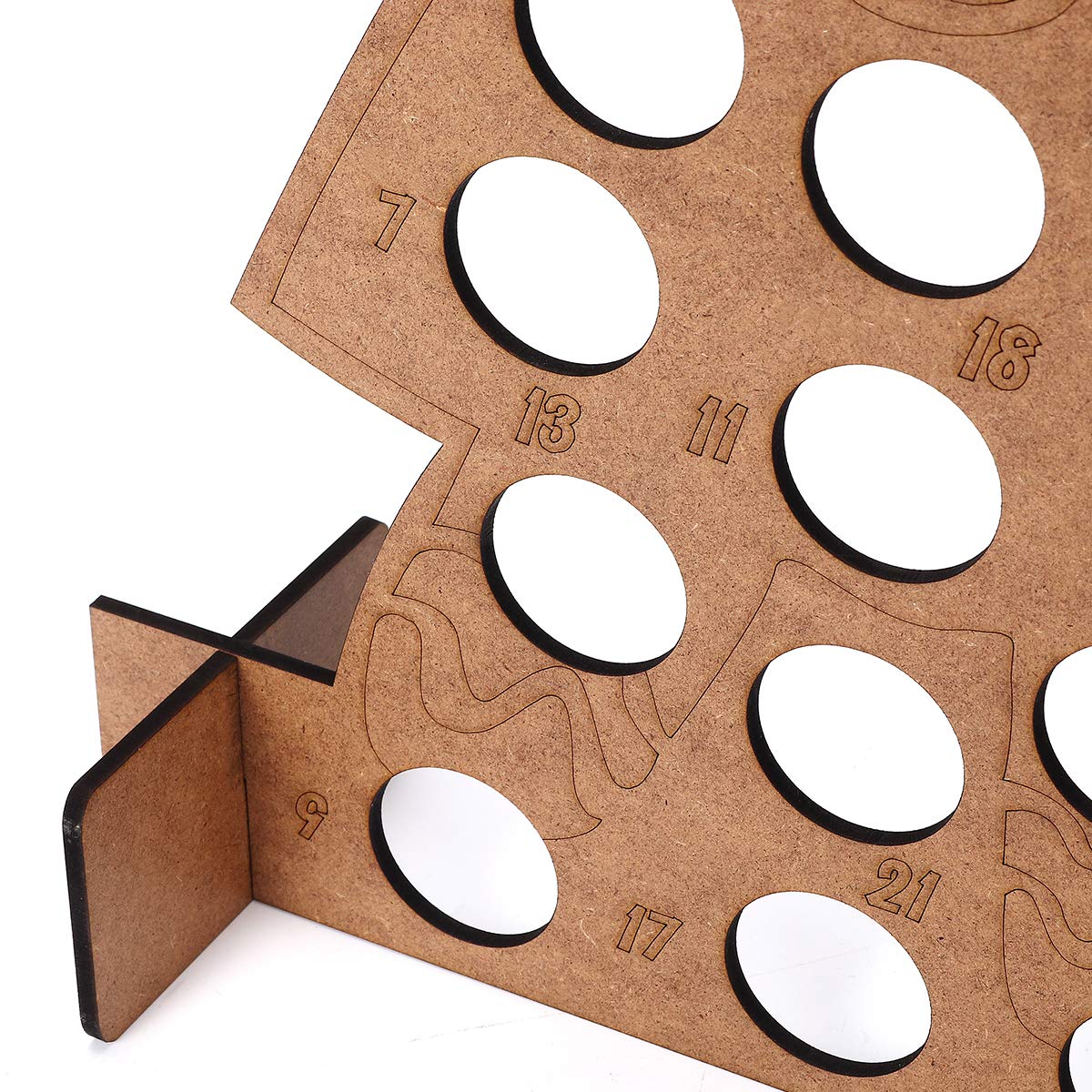 Wooden Advent Calendar Gingerbread Lady Chocolates Storage Box Gift Christmas Decorations
