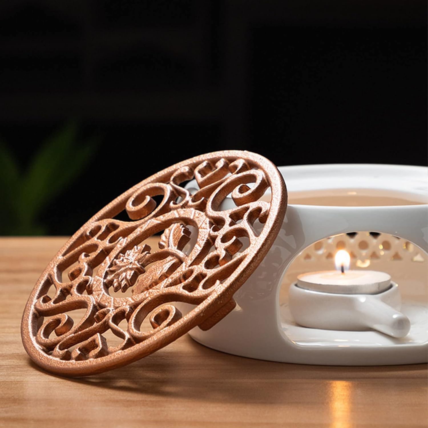 Yuikome Teapot Holder Tea Insulation Tea Coffee Water Candle Holder