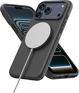 Nillkin Hülle Für iPhone 17 Pro(6,3", 2025), Kompatibel Mit MagSafe – Dünne TPU+Pc Hülle, Magnetisch, Stoßfest, Kratzfest, rutschfest, Matt – Schwarz | Minimalistisches Design & Schutz