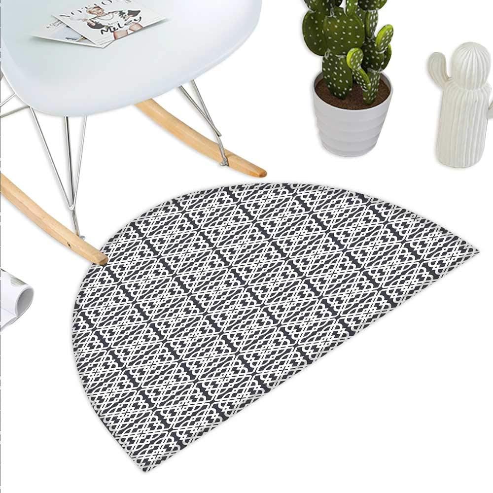 Geometric Semicircle Doormat Medieval European Culture