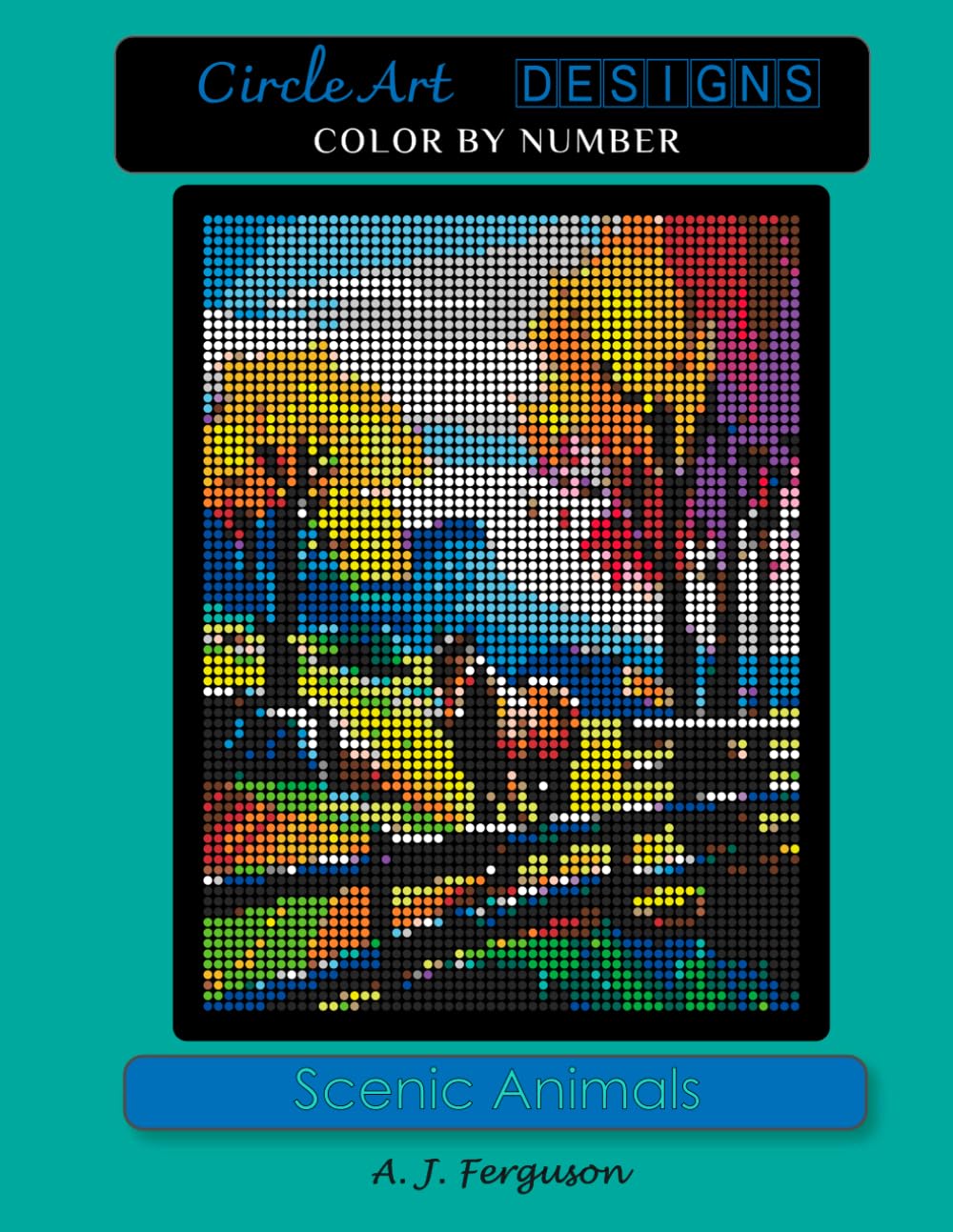 Scenic Animals Color by Number book - Standard paper
