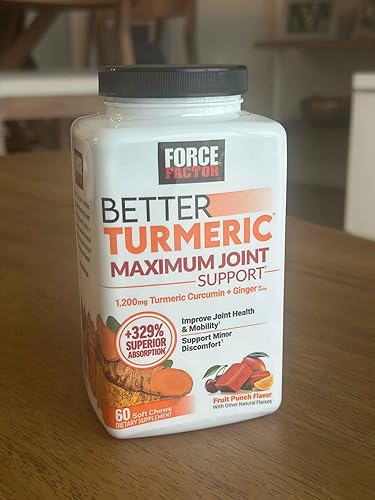 Vista 21 de Force Factor Better - Suplemento de apoyo para articulaciones de cúrcuma para una salud extra fuerte, con curcumina de cúrcuma HydroCurc