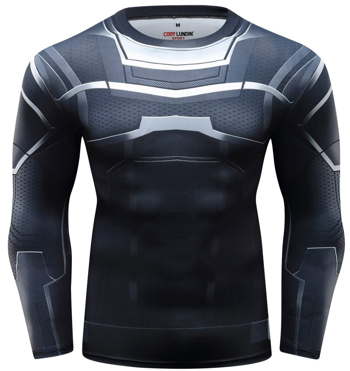 Red PlumeMen's Film Super-Hero Series Compression Long Sleeve Tee Sports& Fitness Running T-Shirt for Men