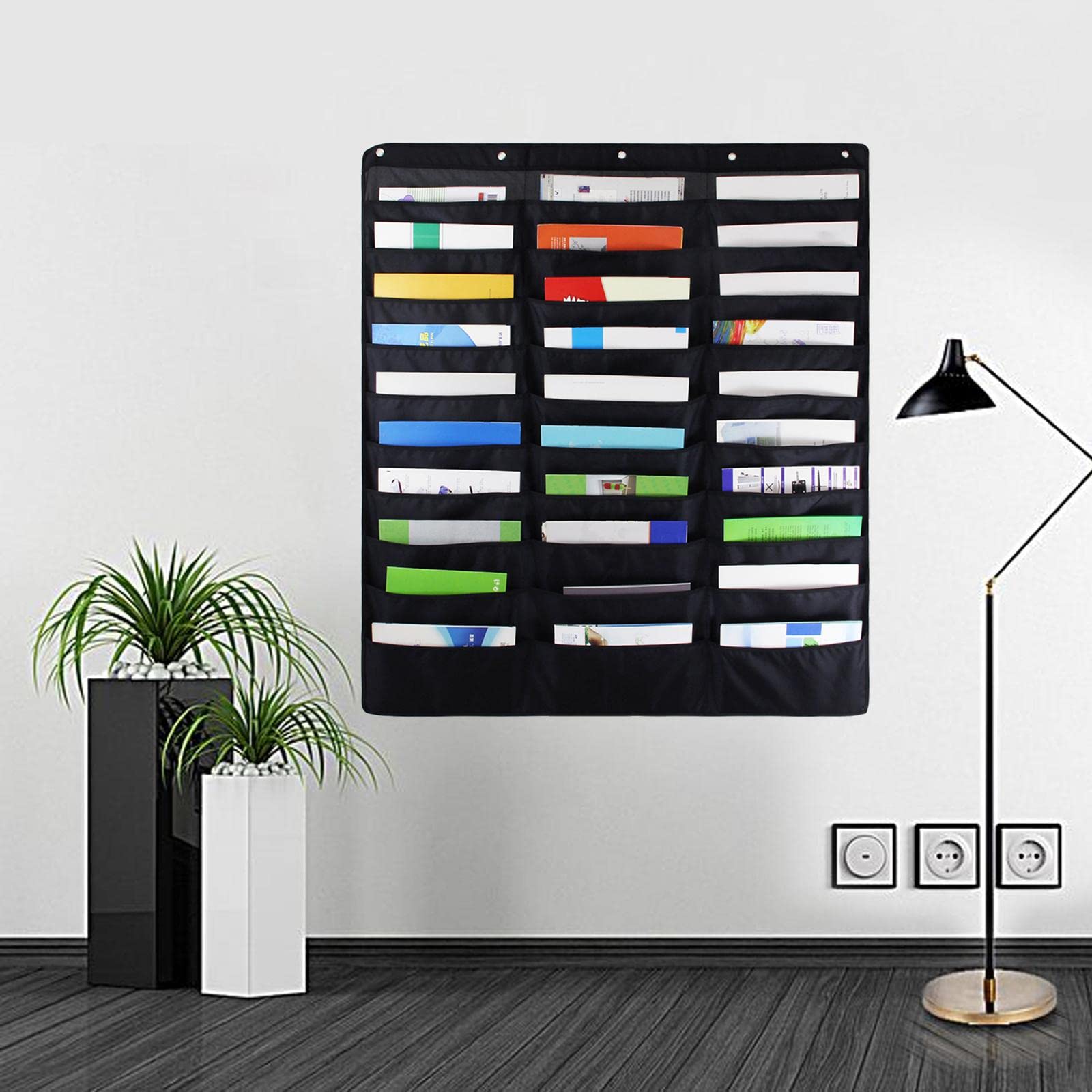 Organiseur Mural Suspendu Robuste - Support Mural pour Dossiers, Agendas et Tableaux de Poche - Rangement pour école et Maison