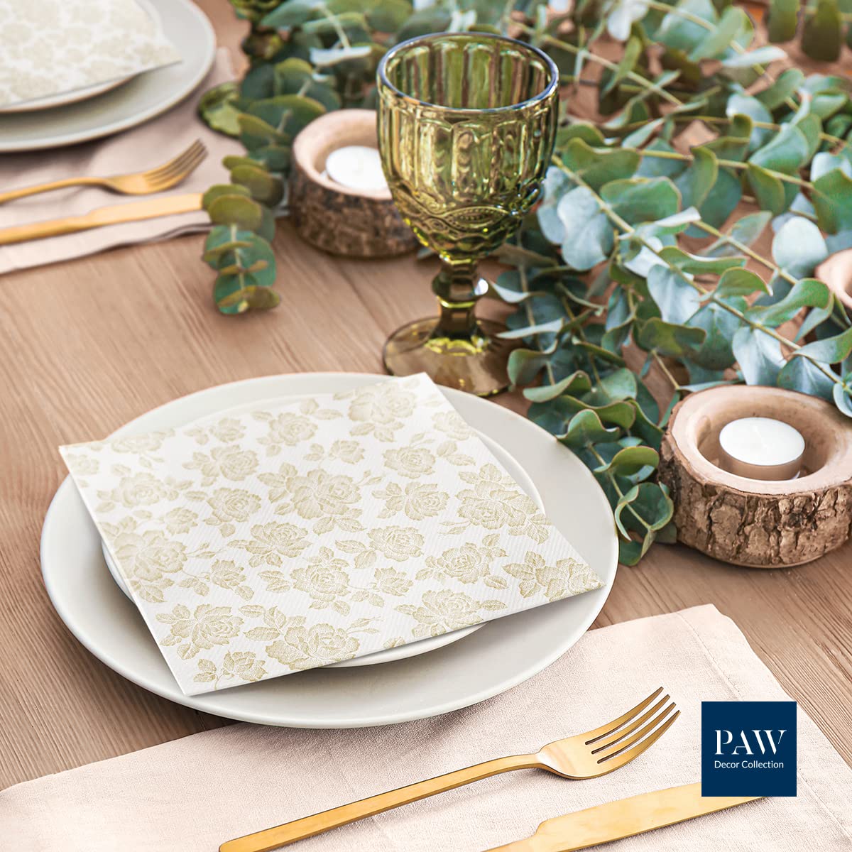 Tovaglioli Di Carta Airlaid Color Oro - Confezione Da 50 Pezzi Per Feste E Eventi Speciali - Foto 4