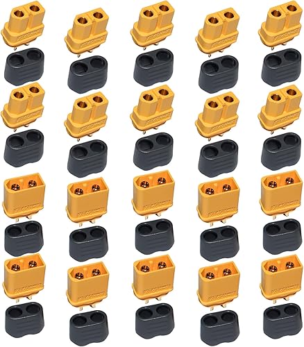 QIAN ZI QIU 10 pares XT60H (XT60 Uograde) macho hembra bala conectores para RC Lipo batería RC Drone Accesorios de avión XT60 Conectores Enchufes