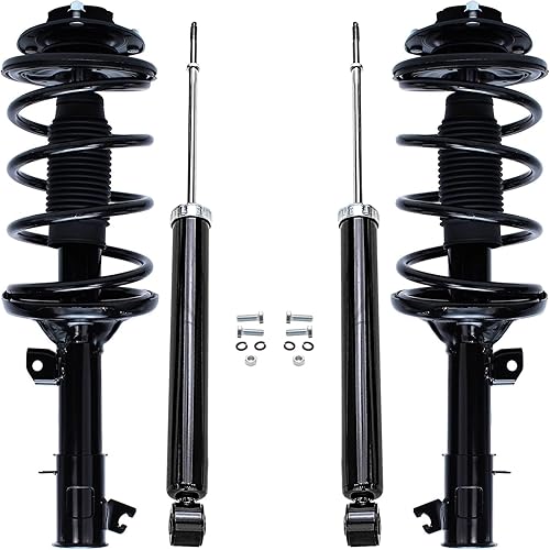 Miniatura 66 de Detroit Axle - Kit de amortiguadores de 4 puntales para Ford Escape 14-19, 2 puntales delanteros con resorte helicoidal 2 amortiguadores traseros