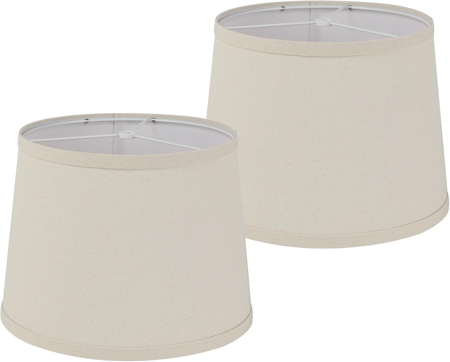 Double Empire Lamp Shades Set of 2, Fabric Lampshades for Table Lamp