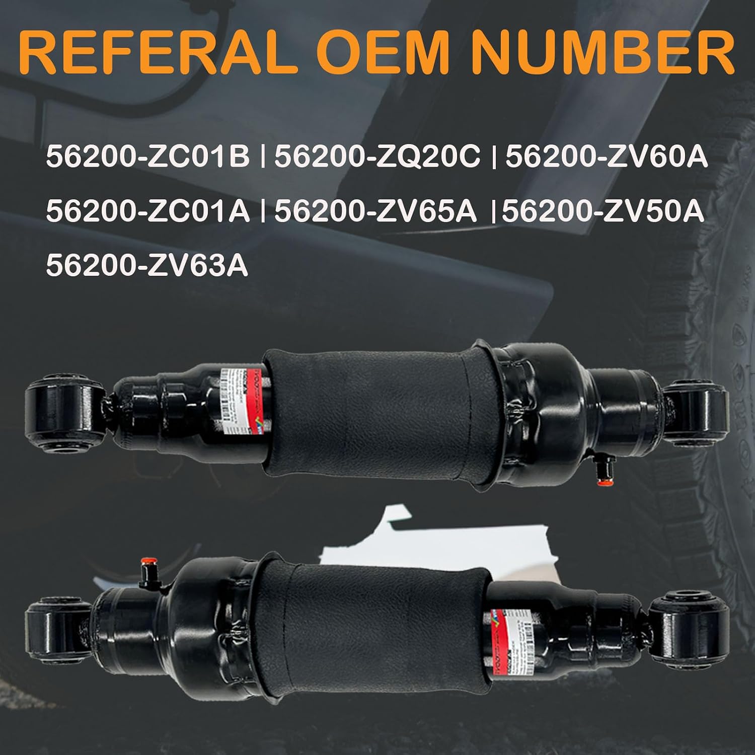 2PCS Rear Air Suspension Shock Absorber Struts for Infiniti QX56 JA60 2004-2010, for Nissan Armada WA60 2005-2015 56200-ZQ20C 56200-ZV60A Left & Right