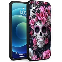 for ZTE Nubia Red Magic 11 Pro/11 Pro+ 5G Phone Case, Lightweight Soft TPU Shockproof Full Body Protective Cover Cases for Red Magic 11 Pro,Compatible Wireless Charging, Pink White Sugar Skull