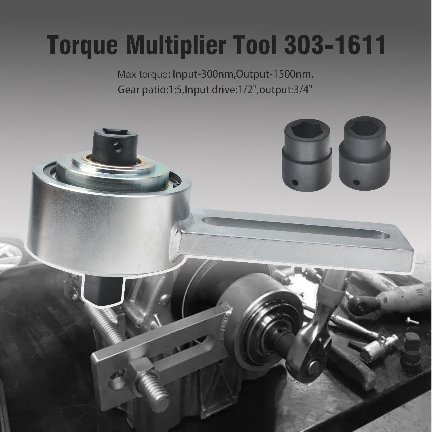 Strumento moltiplicatore di coppia 303-1611 compatibile con Ford 1.0T ECOBOOST motore strumento di rimozione puleggia albero motore 303-1611-01 e 303-1611-02, kit di regolazione puleggia