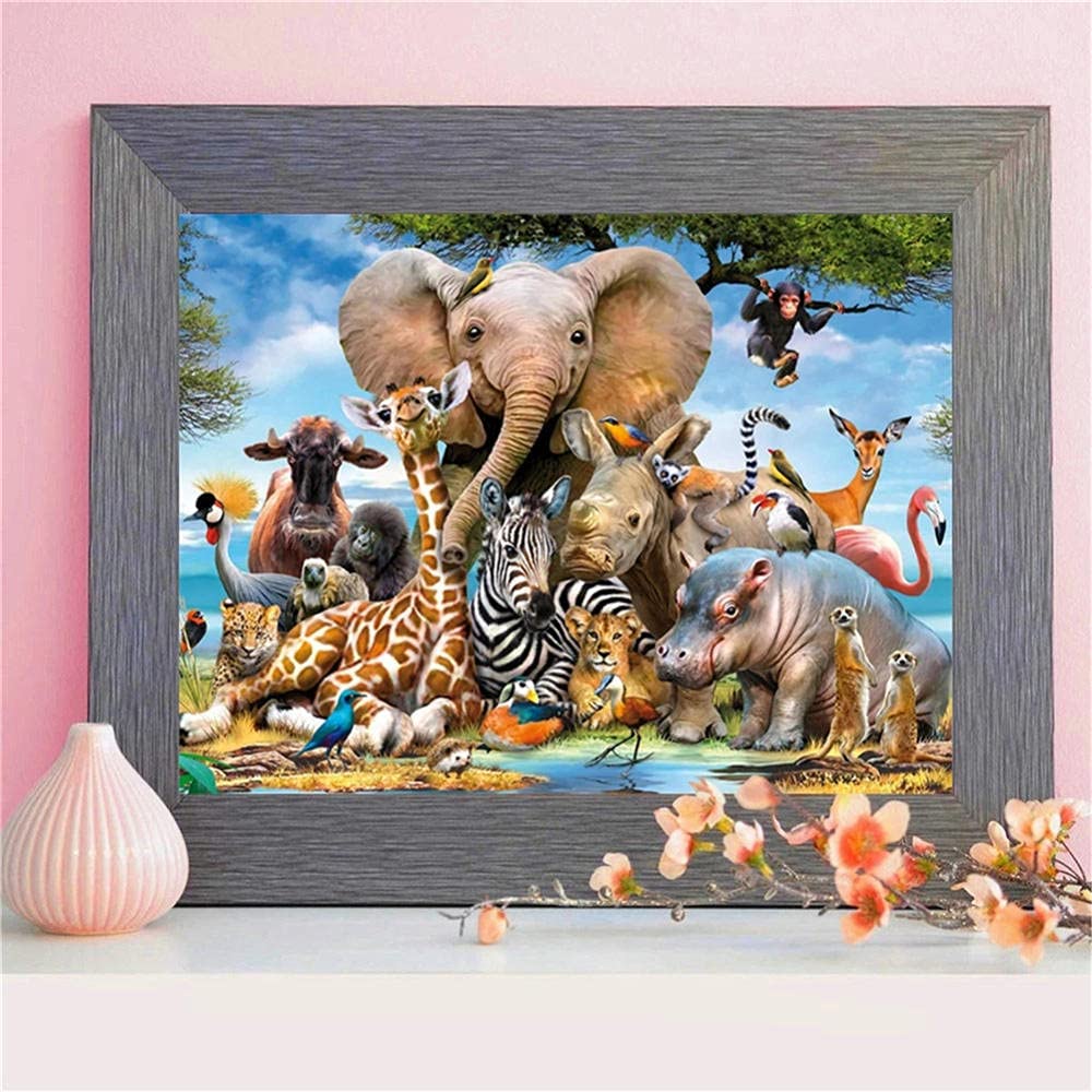 Kit Diamond Painting 5D Completo 30x40cm - Quadro Fai Da Te Con Alce - Mosaico Strass Per Decorazione Casa