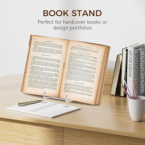 Miniatura 4 de Soporte para platos  Soporte de placa de metal de 8 pulgadas para exhibir  Soporte de fotos de mesa  Caballetes de hierro plateados para mostrar