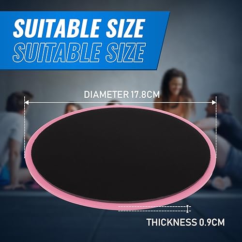 Miniatura 29 de Wettarn 24 unidades de deslizadores de núcleo para entrenar ejercicio abdominal, discos deslizantes de entrenamiento de doble cara, deslizadores