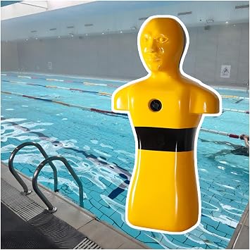 Pool Lifesaving Model,Heavy Rescue Rapid Water Injection Device, Training Dummy,for Life Saving CompetitiveYellow