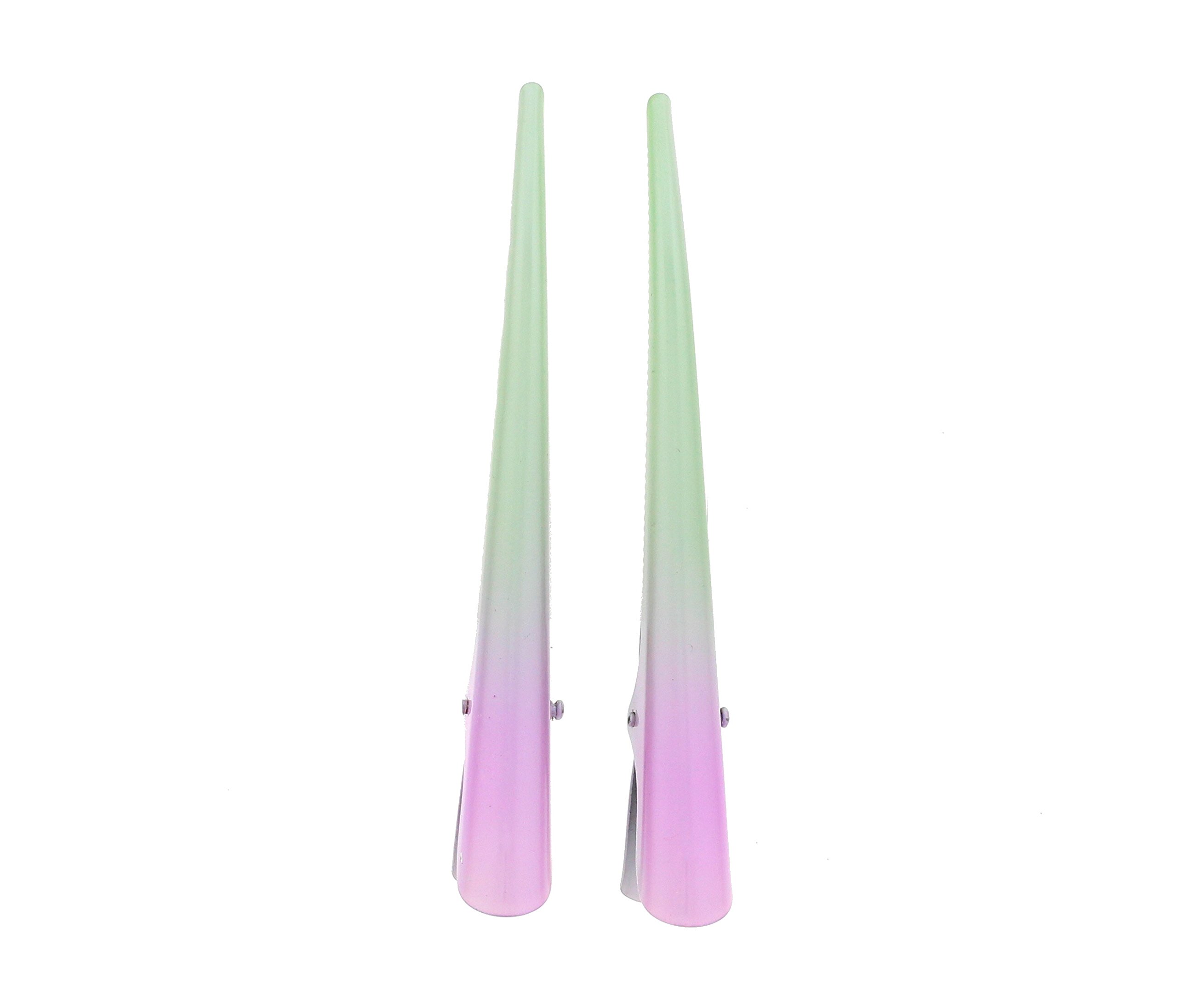 Zac's Alter Ego Pink/ Mint Pair Of Long Beak/Concord Hair Clips
