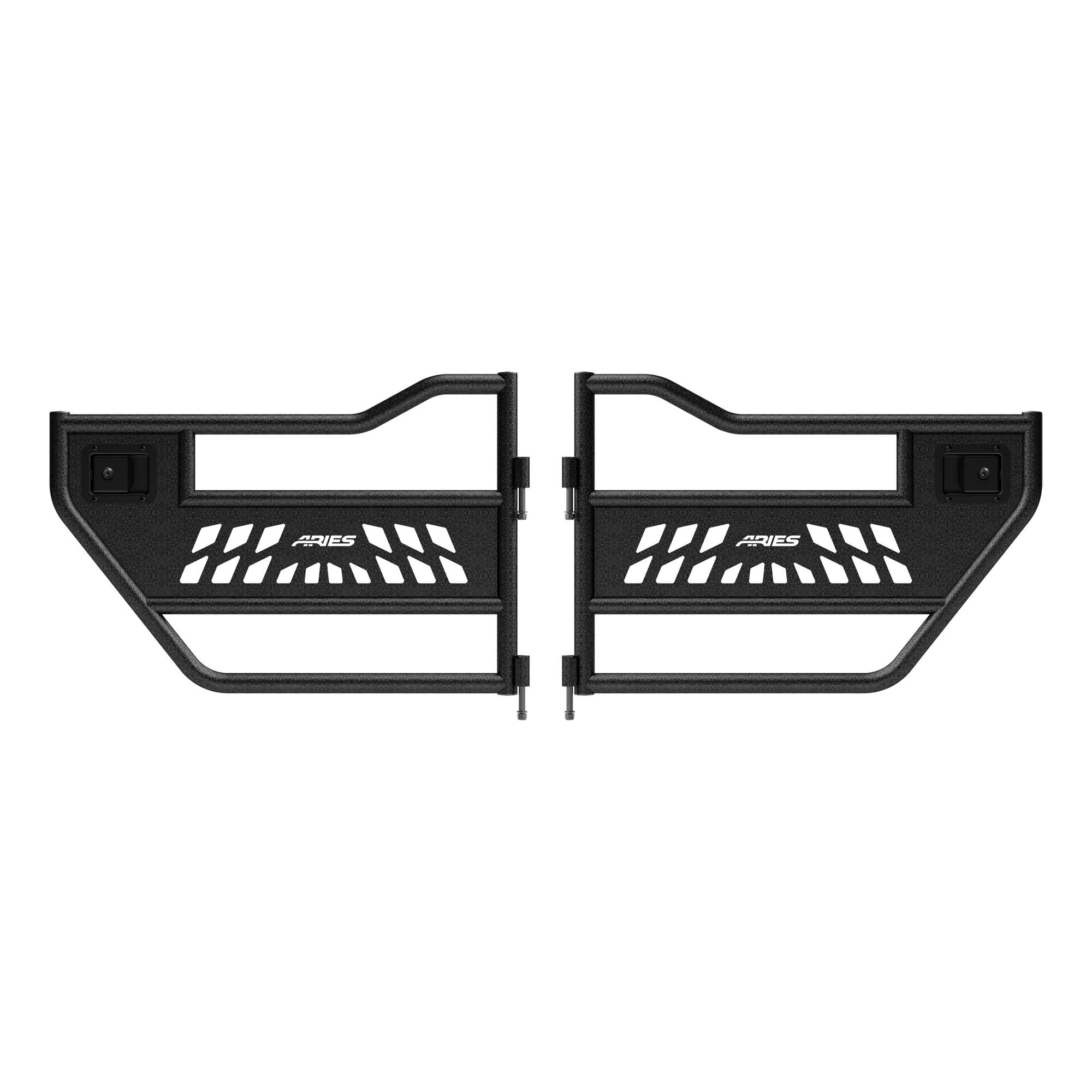 ARIES 2500200 Black Aluminum Rear Jeep Wrangler JL, Gladiator Tube Half Doors