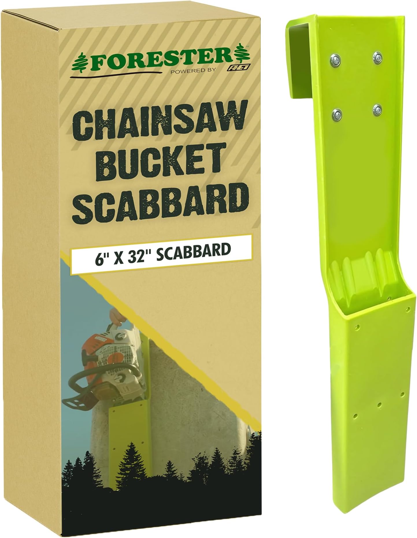 Bucket Scabbard - Chainsaw Holder Logging Tools Bucket Truck Accessories Tree Cutting Equipment Inside Mount Chain Saw System Arbor Tool Box Accessories Measuring 32" Long