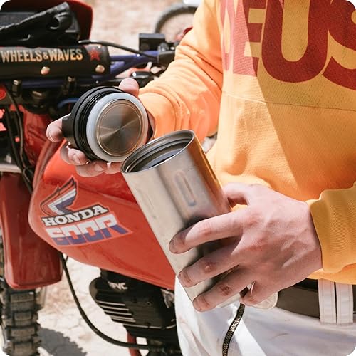 Miniatura 8 de Paquete de botella de agua de acero inoxidable aislada al vacío de 26 onzas para bebidas frías y calientes y taza de café de viaje aislada de 16 oz