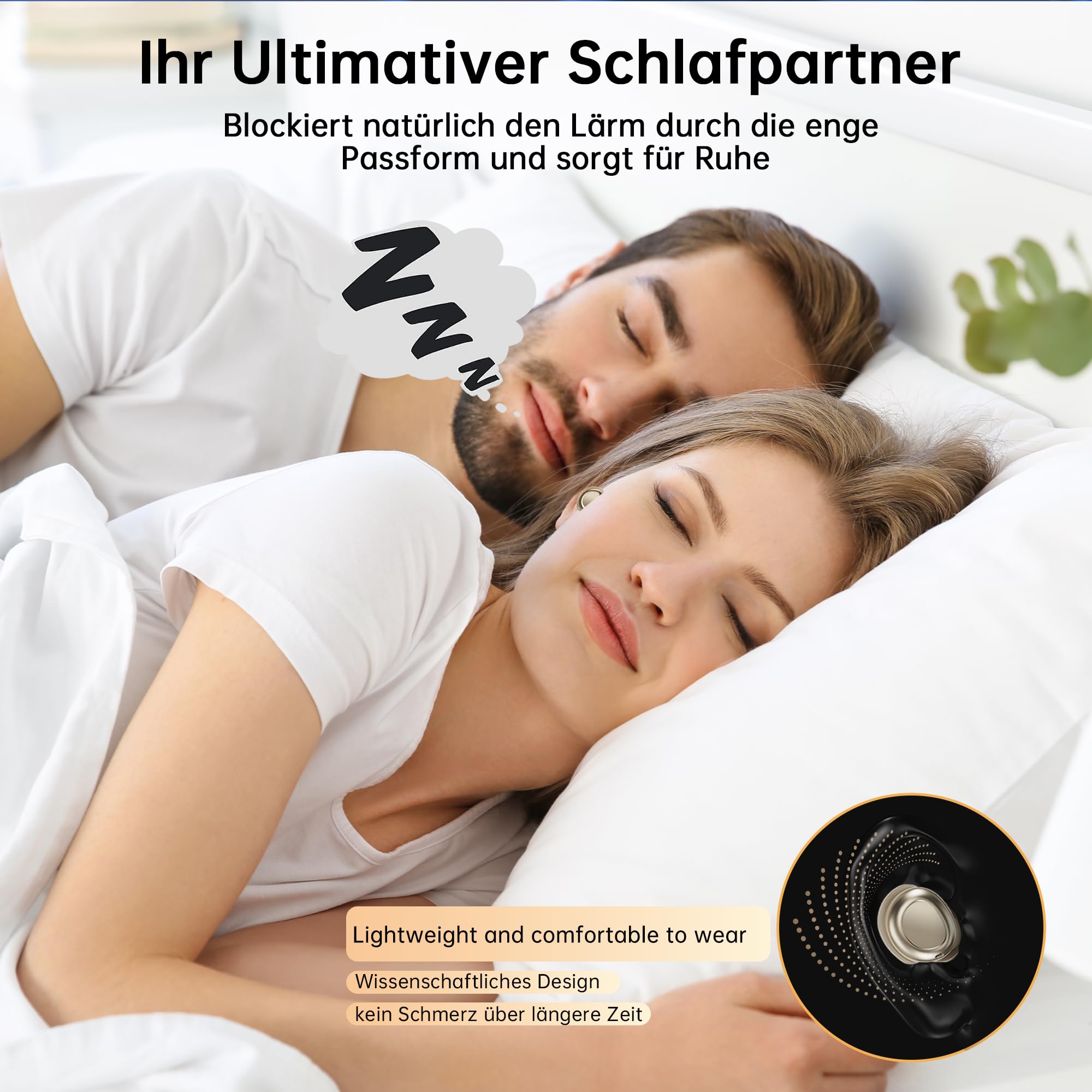 D79 Sleep Headphones - Schlafohrringe mit Lautstärkeschutz und Bluetooth 5.4 - Dettaglio