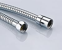 Vista 4 de Purelux, sustitución con doble bloqueo – Manguera de regadera de acero inoxidable, con accesorios de latón.